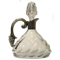 S&F Sterling & Cut Glass Wine Decanter #1963569