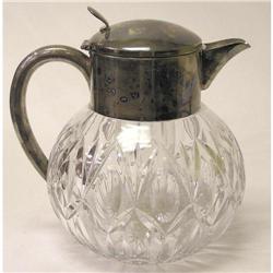 Silver & Cut Glass Wine or Water Carafe #1963570