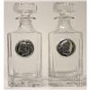 Image 1 : Pair of Sterling Leaded Glass Decanters #1963571