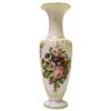 Image 1 : Opaline Glass Vase with Floral Bouquet #1963575