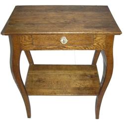 Arts & Crafts Tiger Oak Table / Wash Stand #1963588