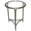 Image 1 : Mid-Century Nickel & Brass Gueridon Side Table #1963639
