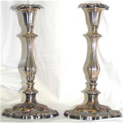 Pair 1843 English Sheffield Plate Candlesticks #1963670