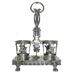 Napoleonic French Sterling Cruet Stand #1963673