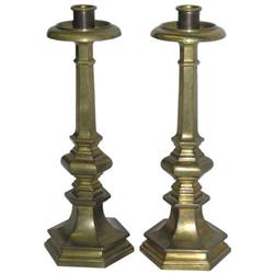 Pair 1913 Brass GORHAM 13" Candlesticks #1963676