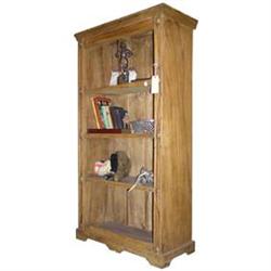 Tall Antique Rustic Pine Bookcase #1963694