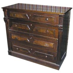 Walnut Dresser Chest of Drawers with Mirror #1963701