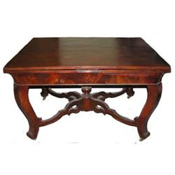 French Burl Mahogany Dining Table #1963710