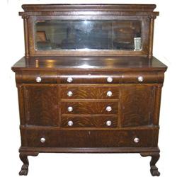 Arts & Crafts Oak Sideboard with Mirror #1963713