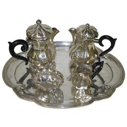 Antique German / Austrian 5-Pc Silver Tea Set #1963750