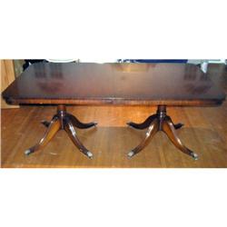 Sheraton Regency Mahogany Pedestal Dining Table#1963757