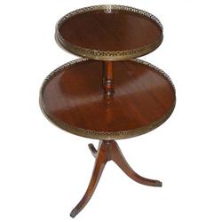 Antique Mahogany Dumbwaiter Table #1963776