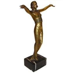 Art Deco Period Female Figurine Sculpture #1963780
