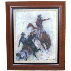 HOLESCH Bucking Bronco Rodeo Painting #1963799