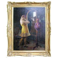 Hungarian EMIL PAP Figural Oil Painting #1963802