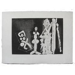 1965 PICASSO dans l' atelier Aquatint #1963818