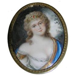 J BRANDL Miniature Female Portrait #1963868