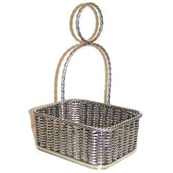 Silverplated Hand-Soldered Woven Basket #1963876