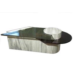 Post-Modern D. JACKSON Marble Cocktail Table #1963939