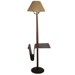 Wooden Floor Lamp w Magazine Rack #1963942