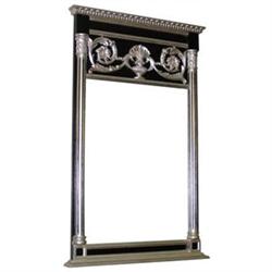 Neoclassical LaBarge Silver Leaf Pier Mirror #1963954