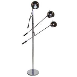 Mid-Century Modern Chrome 3-Light Eyeball Floor#1963976