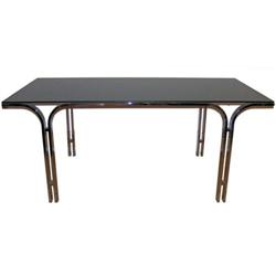 Mid-Century Modern Glass/Chrome Dining Table #1963983