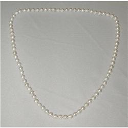 Vintage 28" Cream Rose Pearl Necklace #1964025