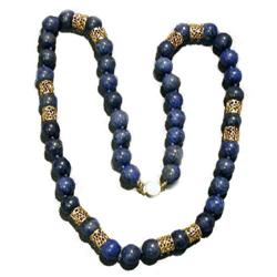 14K Gold Lapis Lazuli 31" Necklace #1964026
