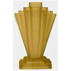 Bagley GRANTHAM Topaz Art Deco Satin Glass Vase#1964081