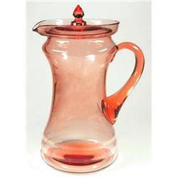Dunbar Pink Depression Glass Pitcher w Lid #1964099
