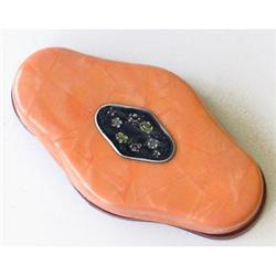 Cambridge Glass Pink Celluloid Make-Up Compact #1964102