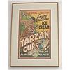Image 1 : Rare Tarzan Ice Cream Cups Framed Poster 1930s #1977654