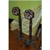 Image 1 : Hand Wrought Iron Arts & Crafts Andirons  #1977828