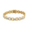 Image 1 : Round Diamond Rectangle Link Bracelet 1-3/8 Cttw 10KT Yellow Gold