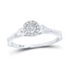 Image 1 : Round Diamond Solitaire Promise Ring 1/10 Cttw 10KT White Gold