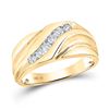 Image 1 : Round Diamond Wedding Band Ring 1/3 Cttw 10KT Yellow Gold