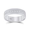 Image 1 : Round Diamond Single Row Wedding Band Ring 1/4 Cttw 14KT White Gold