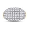 Image 2 : Round Diamond Fashion Ring 2-1/4 Cttw 10KT Yellow Gold