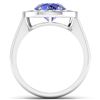 Image 2 : Natural 2.58 CTW Tanzanite & Diamond Ring 14K White Gold - REF-101K7W