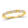 Image 1 : Round Diamond Stackable Band Ring 1/10 Cttw 10KT Yellow Gold