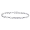 Image 1 : Round Diamond Statement Tennis Bracelet 4 Cttw 14KT White Gold