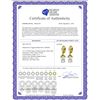 Image 2 : Genuine 14.3 ctw White Topaz & Peridot Earrings 14KT Yellow Gold - REF-82F9Z