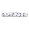 Image 2 : Round Diamond Single Row Wedding Band 1/2 Cttw 14KT White Gold