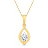 Image 1 : Round Diamond Solitaire Pendant 1/6 Cttw 10KT Yellow Gold