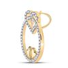 Image 2 : Round Diamond Circle Heart Pendant 1/5 Cttw 10KT Yellow Gold
