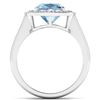 Image 2 : Natural 2.18 CTW Aquamarine & Diamond Ring 14K White Gold - REF-79K7W