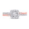 Image 2 : Diamond Solitaire Bridal Wedding Engagement Ring 1/2 Cttw 10KT Two-tone Gold