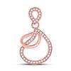 Image 1 : Round Diamond Fashion Pendant 1/4 Cttw 14KT Rose Gold