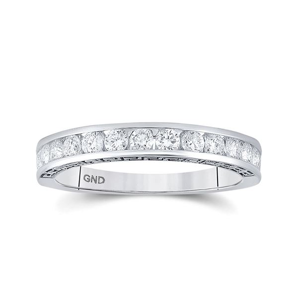 Round Diamond Wedding Band 1/2 Cttw 14KT White Gold